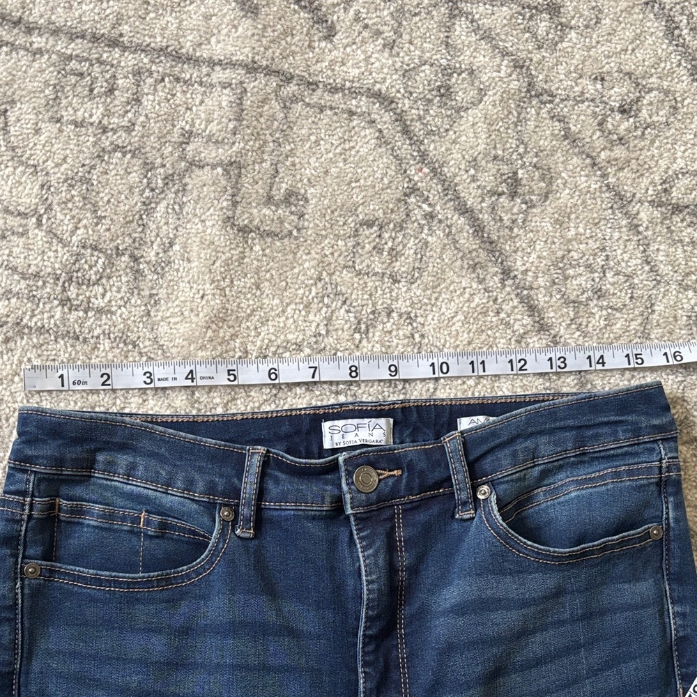 Sofia by Sofia Vergara Amaya Super High Rise Bootcut Dark Blue Jeans 12 - Picture 5 of 7